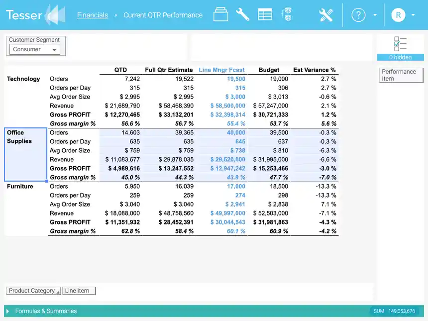 Screenshot of the application available on mytesser.com